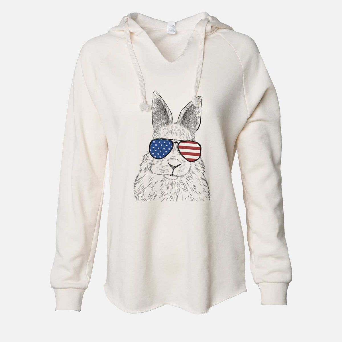 USA Flower the Rex Rabbit - Cali Wave Hooded Sweatshirt