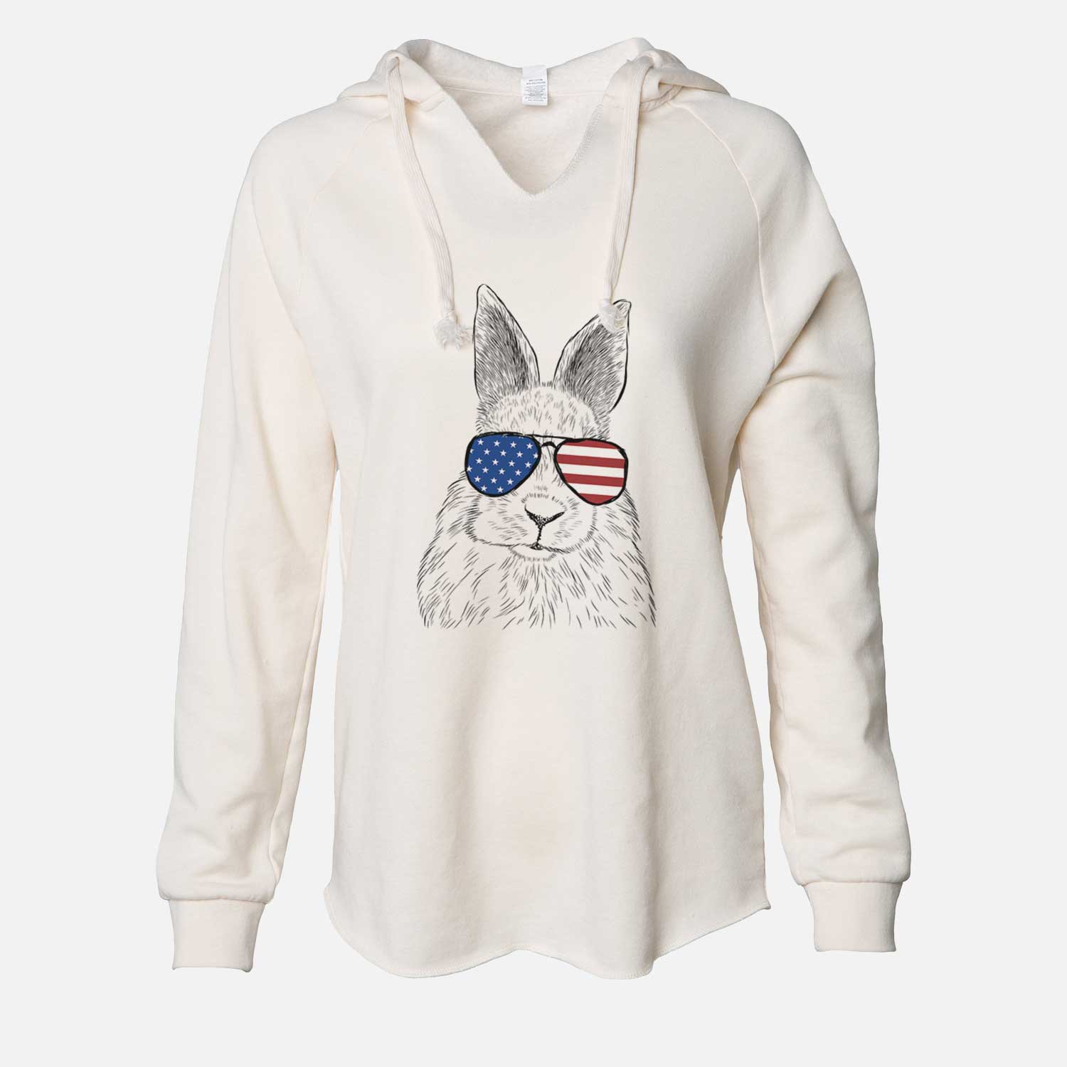 USA Flower the Rex Rabbit - Cali Wave Hooded Sweatshirt