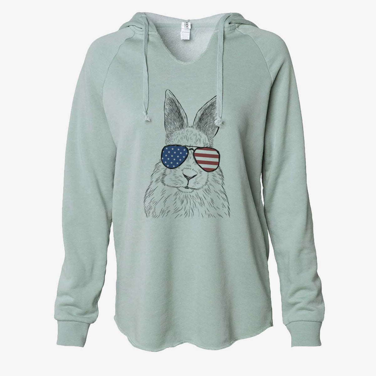 USA Flower the Rex Rabbit - Cali Wave Hooded Sweatshirt