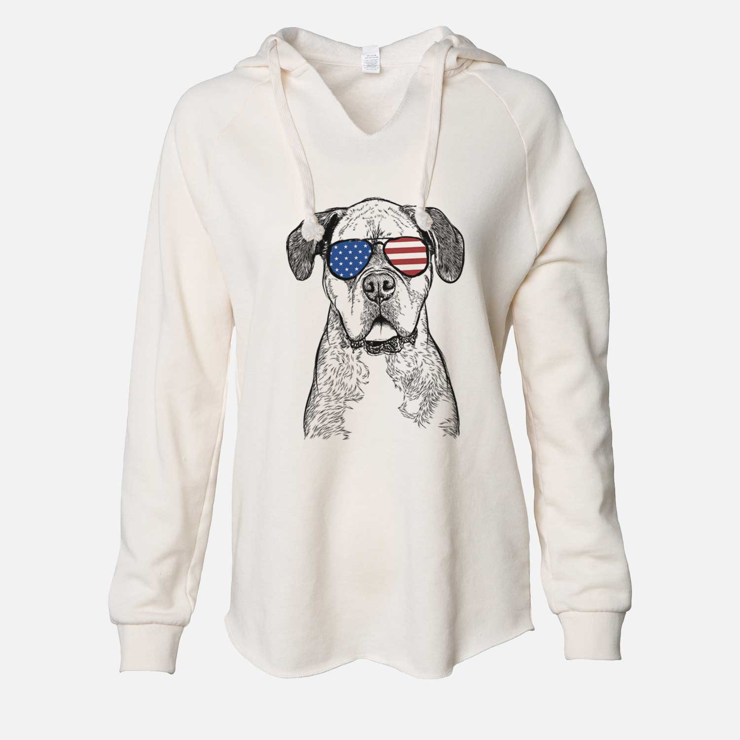 USA Floydie Bear the Boxer - Cali Wave Hooded Sweatshirt