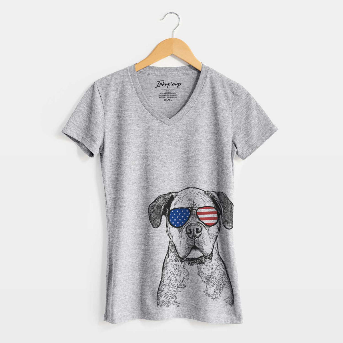 USA Floydie Bear the Boxer - Women's Perfect V-neck Shirt