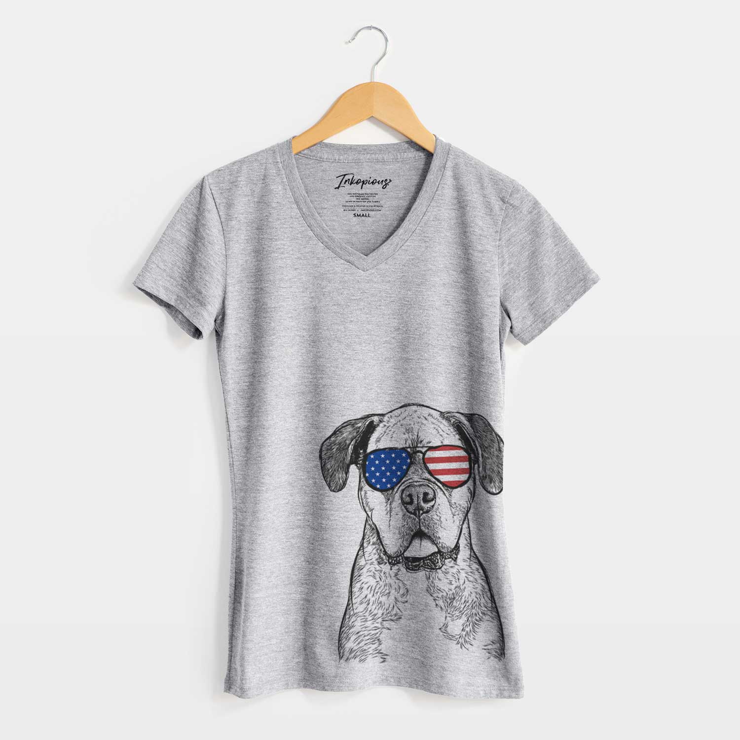 USA Floydie Bear the Boxer - Women's Perfect V-neck Shirt