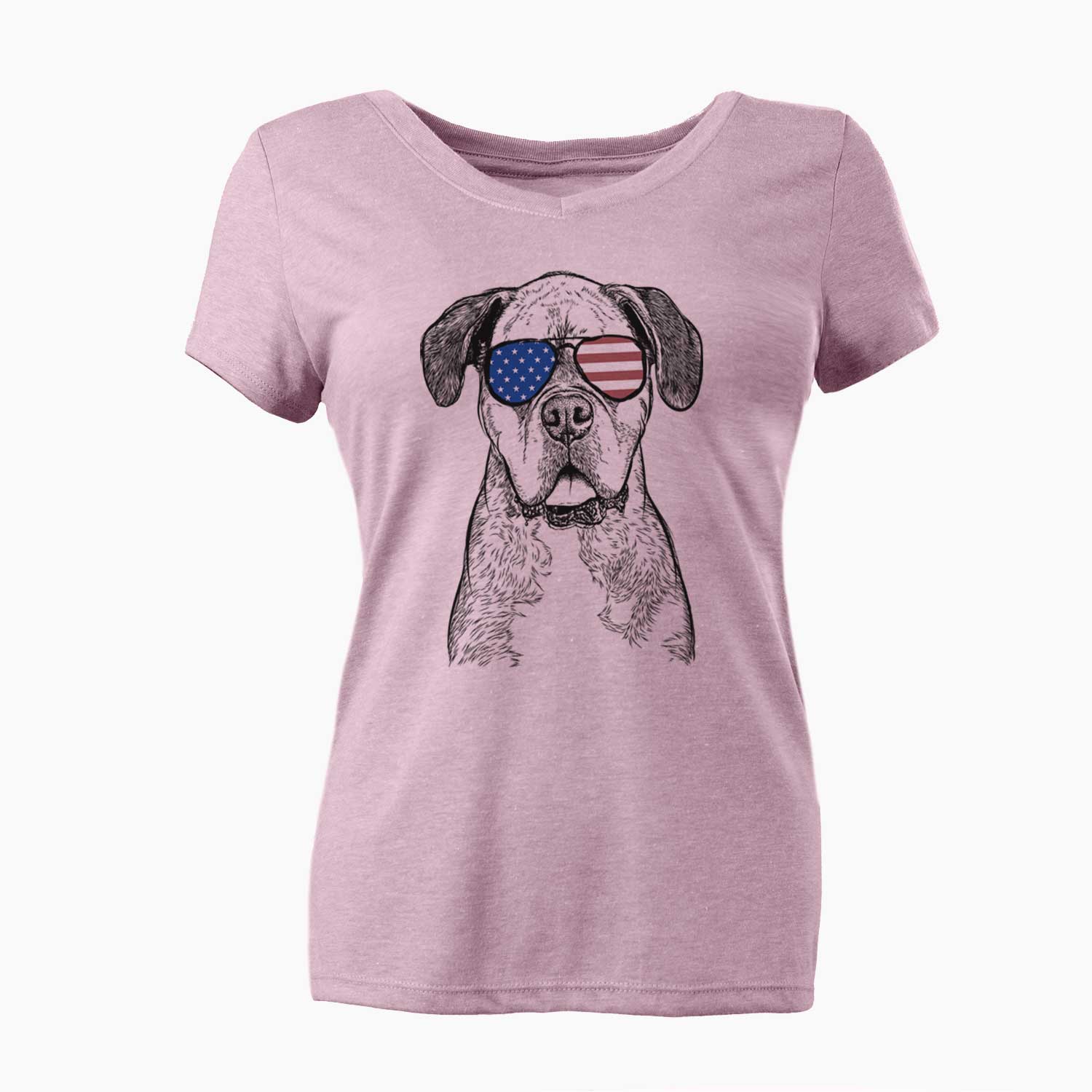 USA Floydie Bear the Boxer - Women's Perfect V-neck Shirt