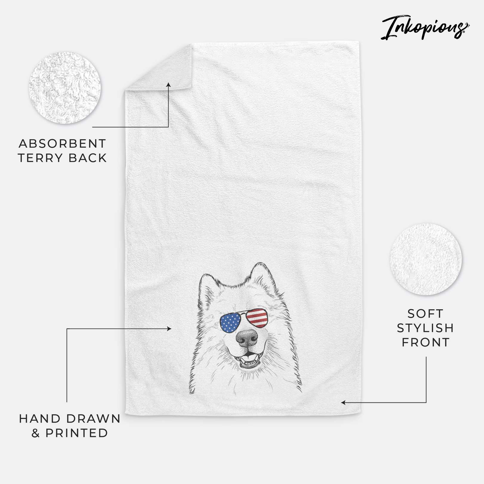 Foster the Samoyed Decorative Hand Towel