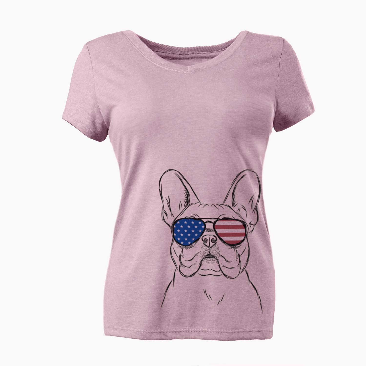 USA Franco the French Bulldog - Women's Perfect V-neck Shirt