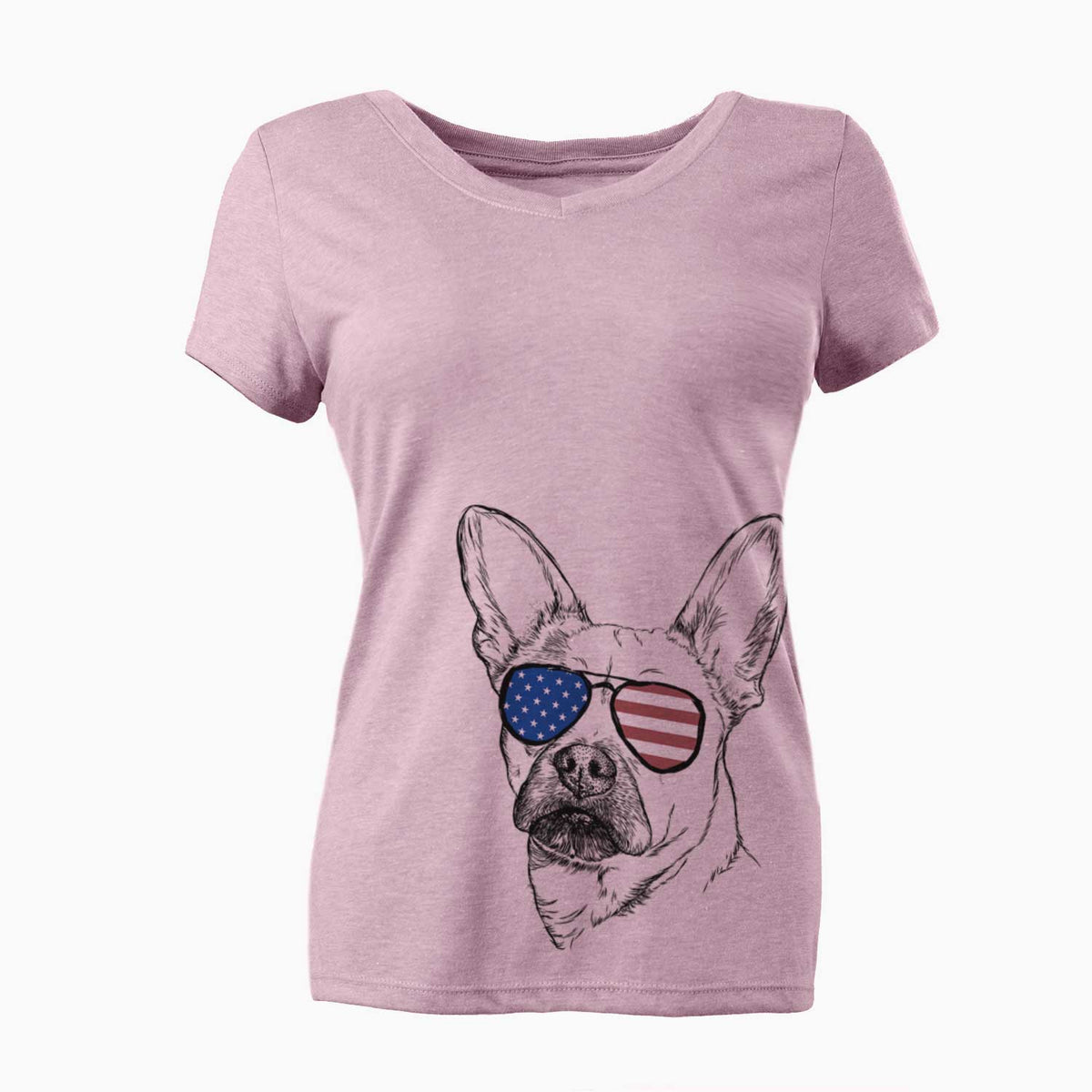 USA Frankie the Mixed Breed - Women's Perfect V-neck Shirt