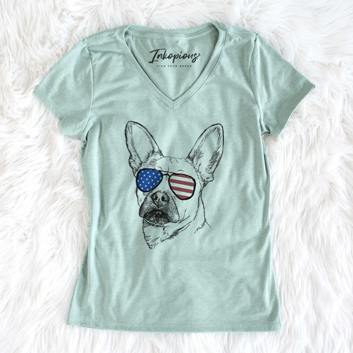 USA Frankie the Mixed Breed - Women's Perfect V-neck Shirt