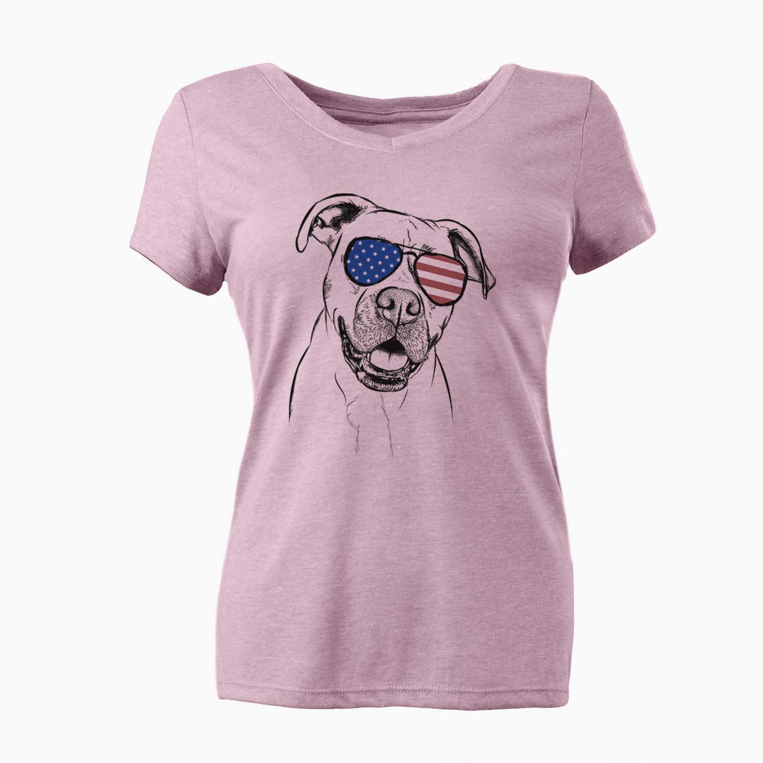 USA Frankie Tankie the Boxer Mix - Women's Perfect V-neck Shirt