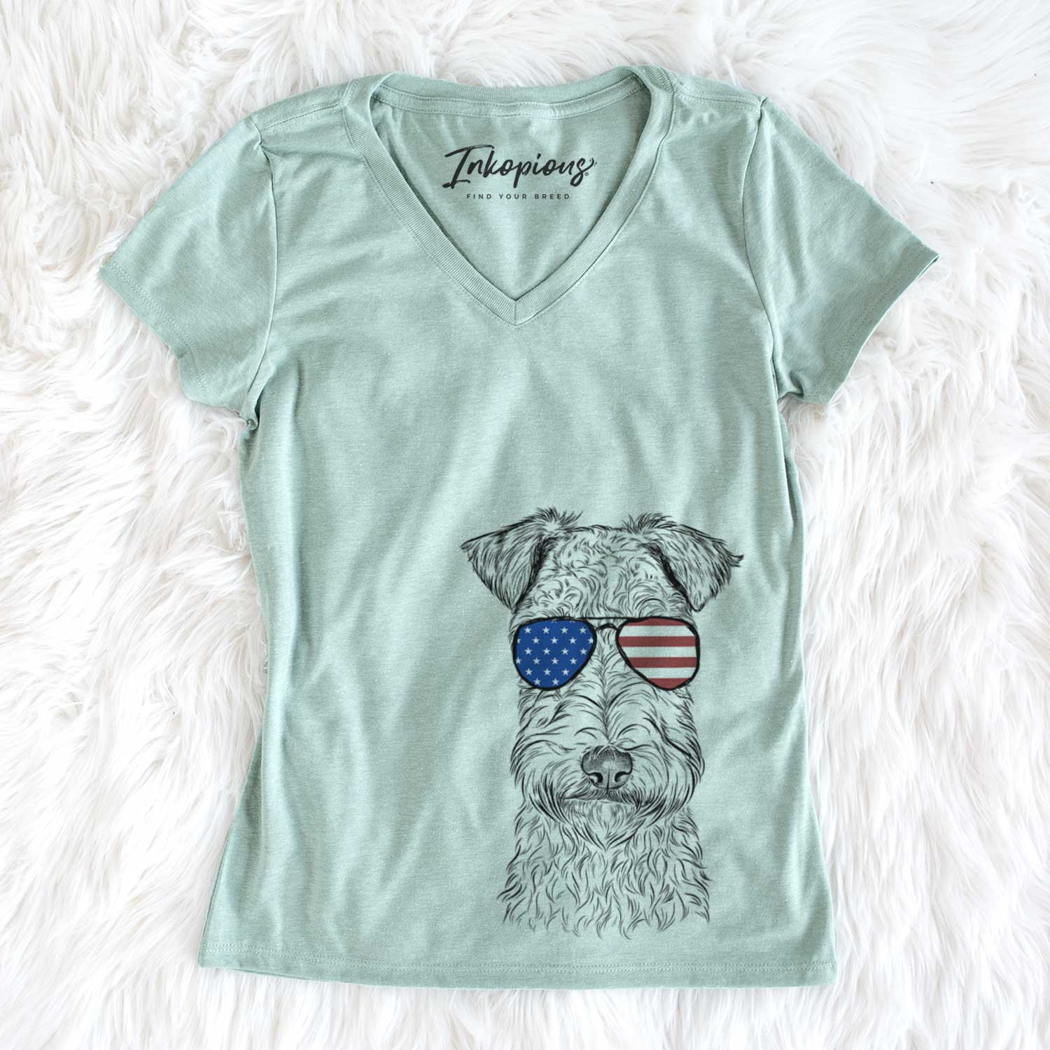 USA Frida the Lakeland Terrier - Women's Perfect V-neck Shirt