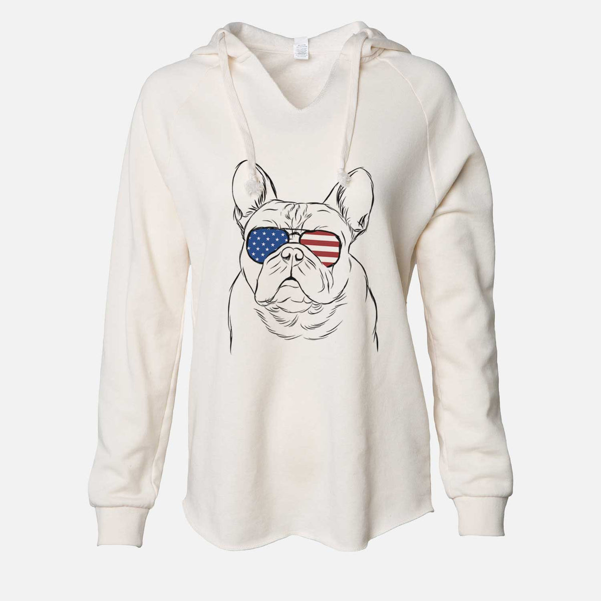 USA Fudge the French Bulldog - Cali Wave Hooded Sweatshirt