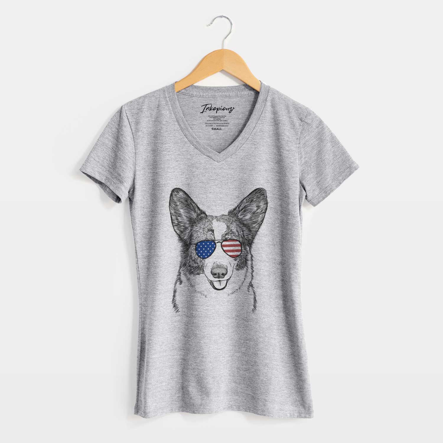 USA Gabby the Cardigan Welsh Corgi - Women's Perfect V-neck Shirt