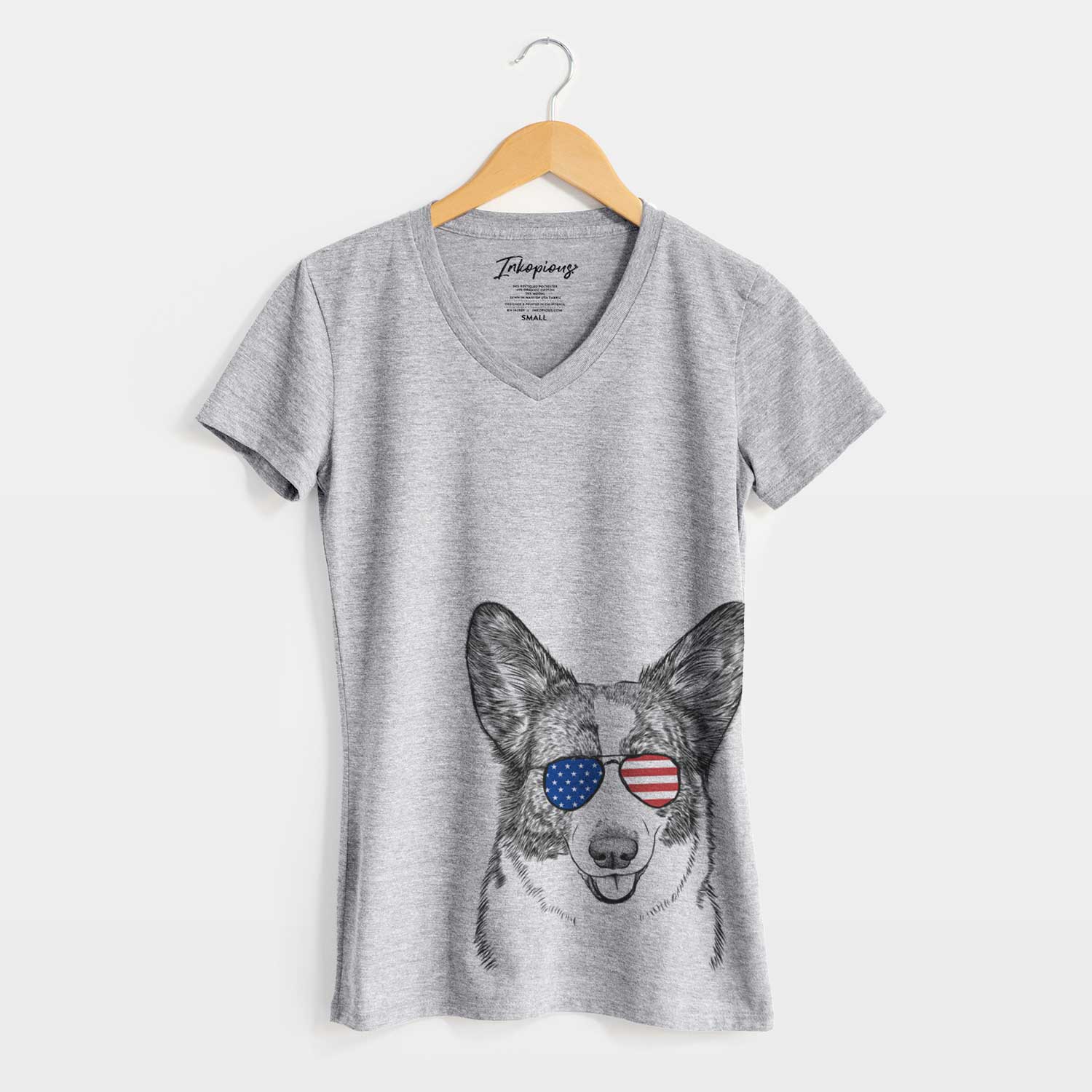 USA Gabby the Cardigan Welsh Corgi - Women's Perfect V-neck Shirt