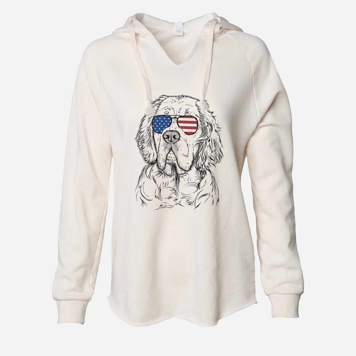 USA Gary the Clumber Spaniel - Cali Wave Hooded Sweatshirt