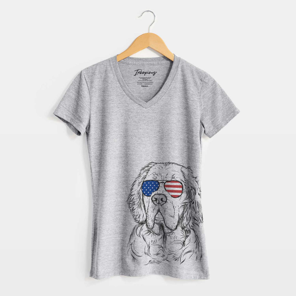 USA Gary the Clumber Spaniel - Women's Perfect V-neck Shirt