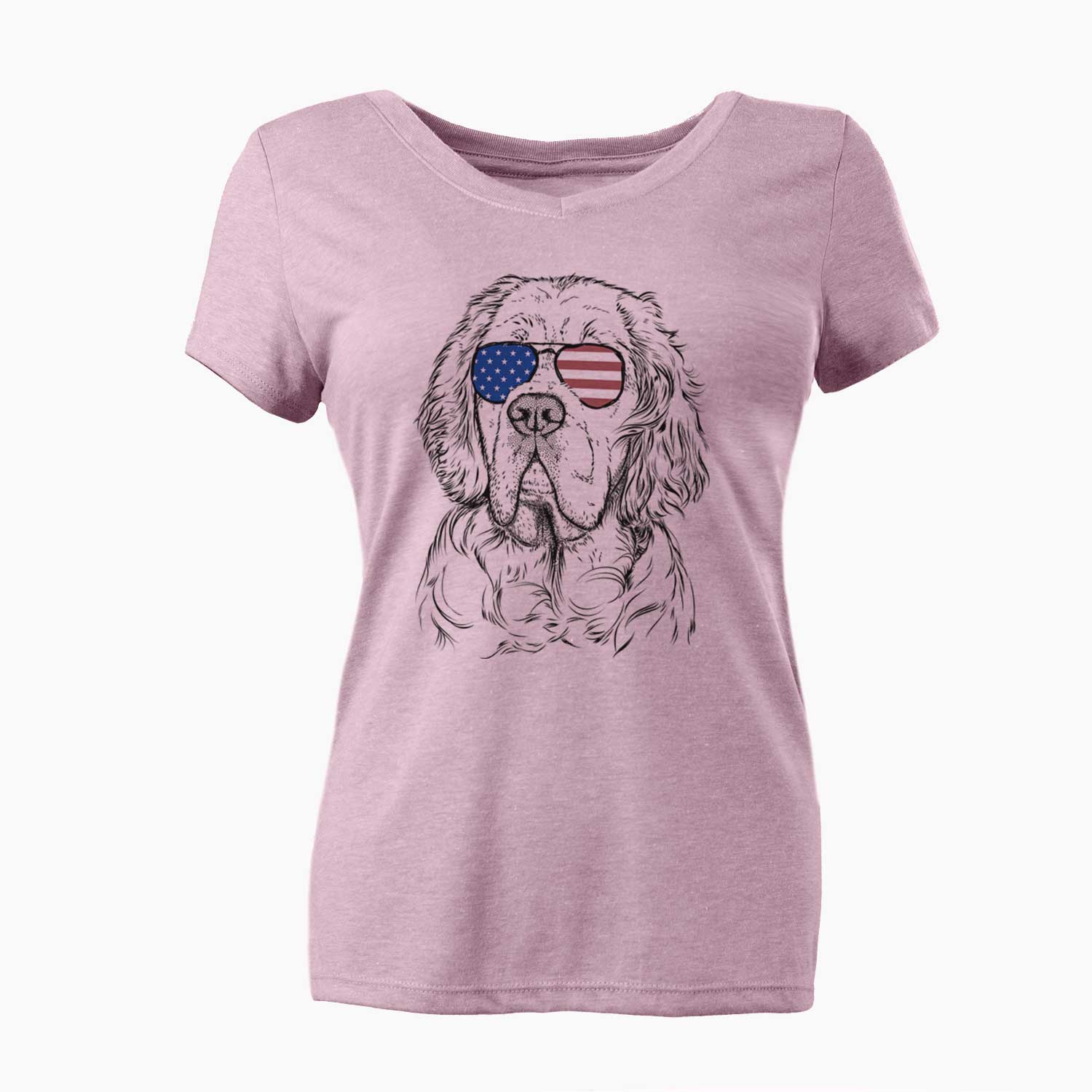USA Gary the Clumber Spaniel - Women's Perfect V-neck Shirt