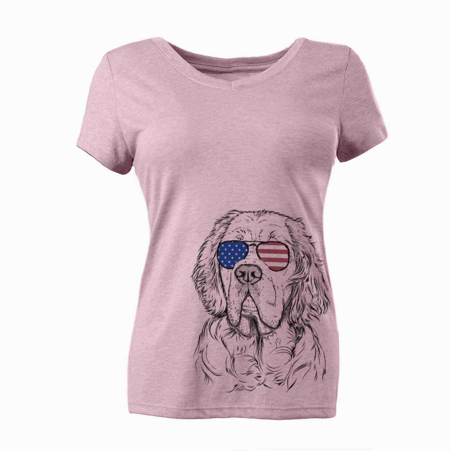 USA Gary the Clumber Spaniel - Women's Perfect V-neck Shirt