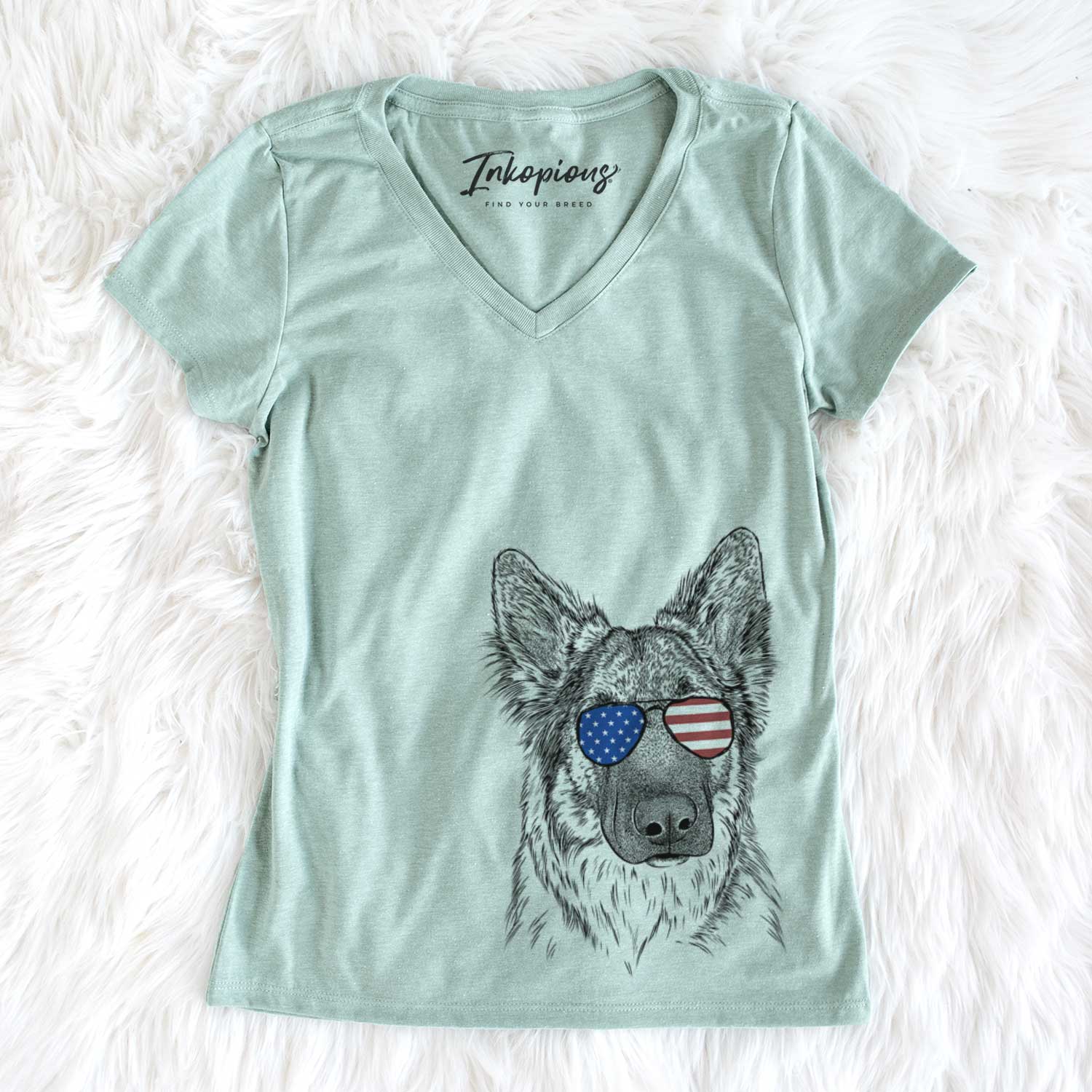 USA Geddy the Shiloh Shepherd - Women's Perfect V-neck Shirt