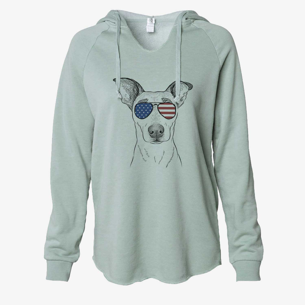 USA Georgie Rat the Terrier Mix - Cali Wave Hooded Sweatshirt