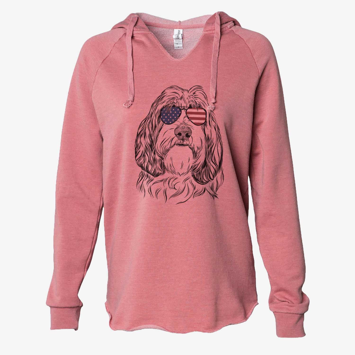 USA Gerard the Petit Basset Griffon Vendeen - Cali Wave Hooded Sweatshirt