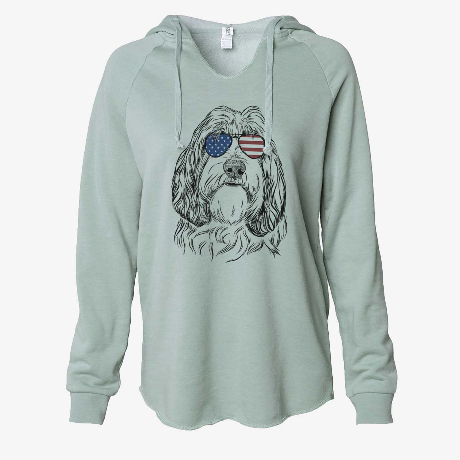 USA Gerard the Petit Basset Griffon Vendeen - Cali Wave Hooded Sweatshirt