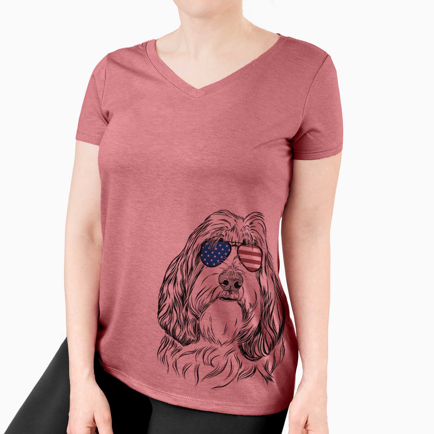 USA Gerard the Petit Basset Griffon Vendeen - Women's Perfect V-neck Shirt