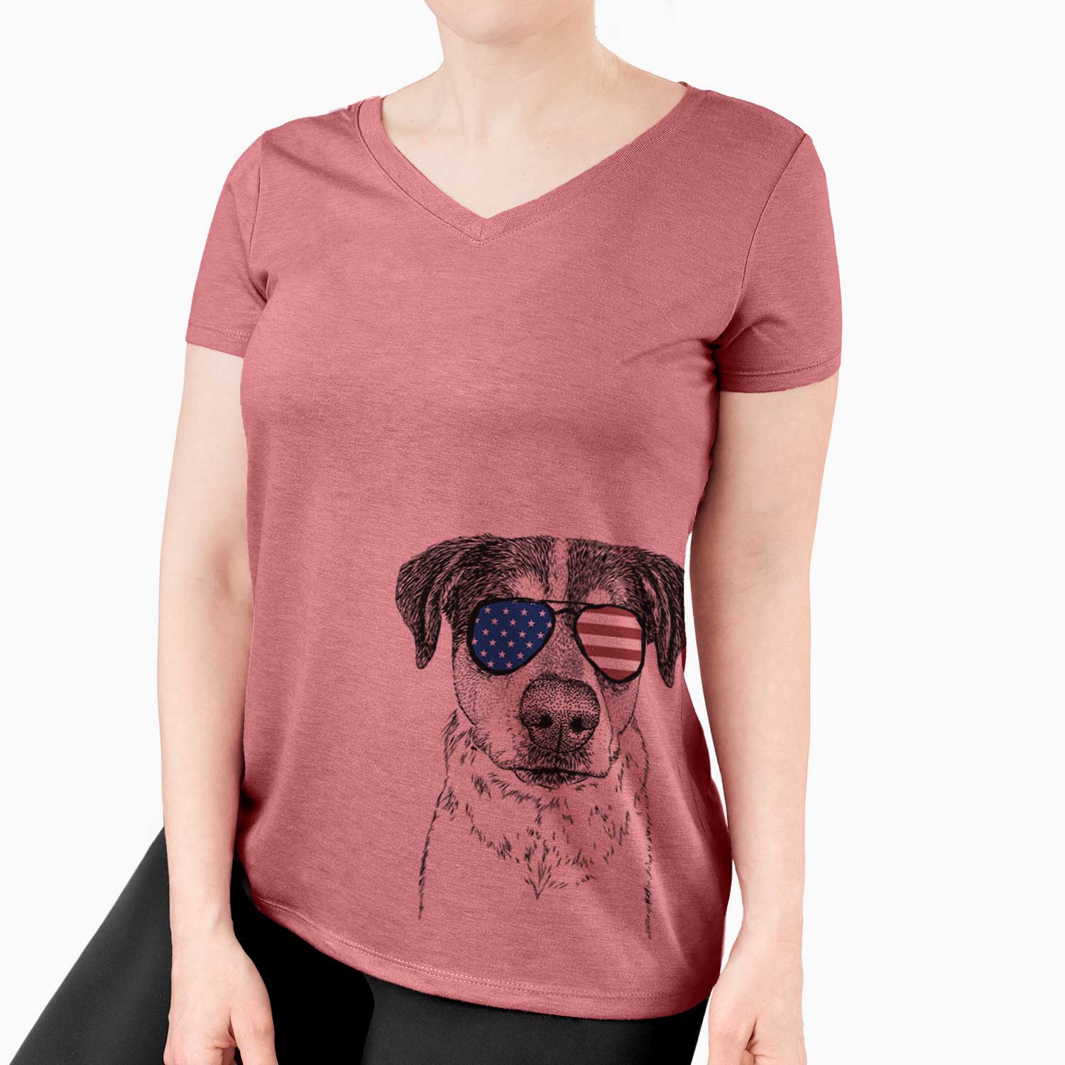 USA Gertrude the Mixed Breed - Women's Perfect V-neck Shirt