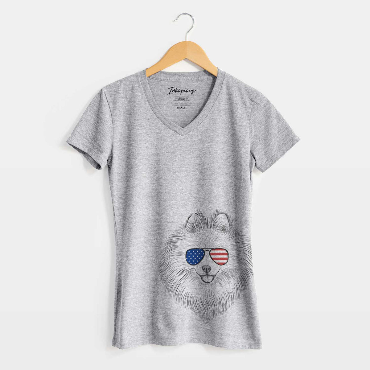 USA GiGi the Pomeranian - Women's Perfect V-neck Shirt