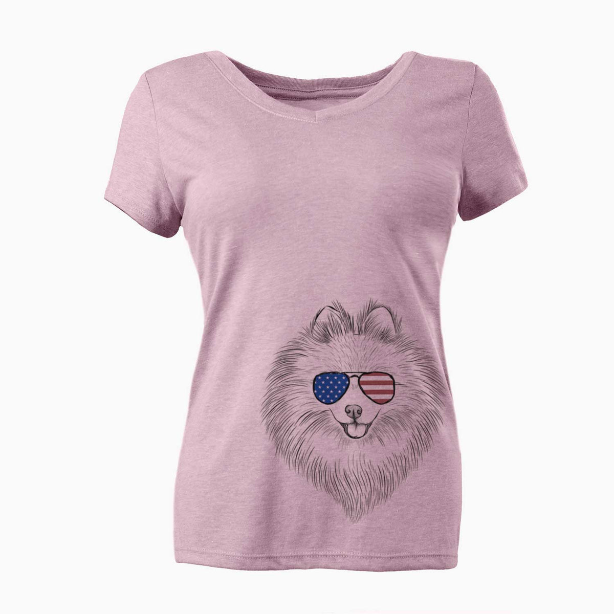 USA GiGi the Pomeranian - Women's Perfect V-neck Shirt