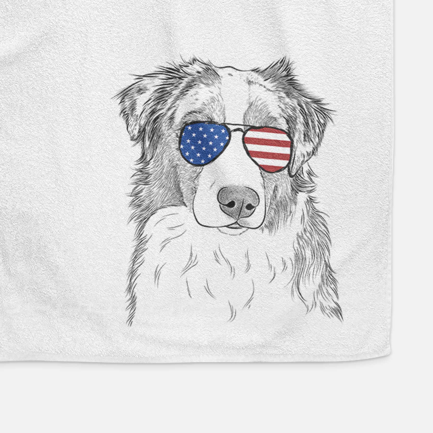 Ginger the Australian Shepherd Decorative Hand Towel