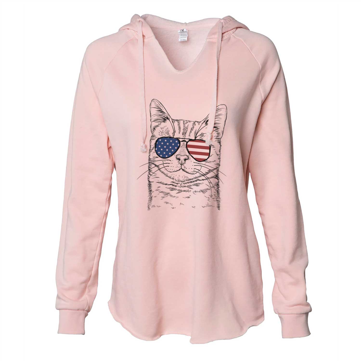 USA Ginger Tom the Tabby Cat - Cali Wave Hooded Sweatshirt