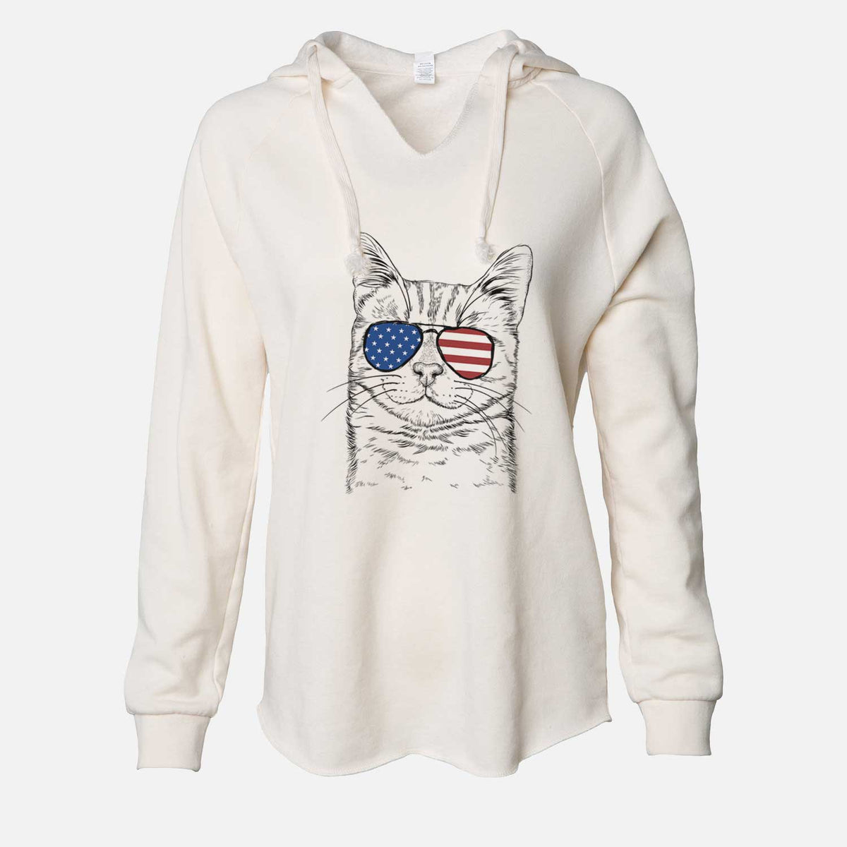 USA Ginger Tom the Tabby Cat - Cali Wave Hooded Sweatshirt