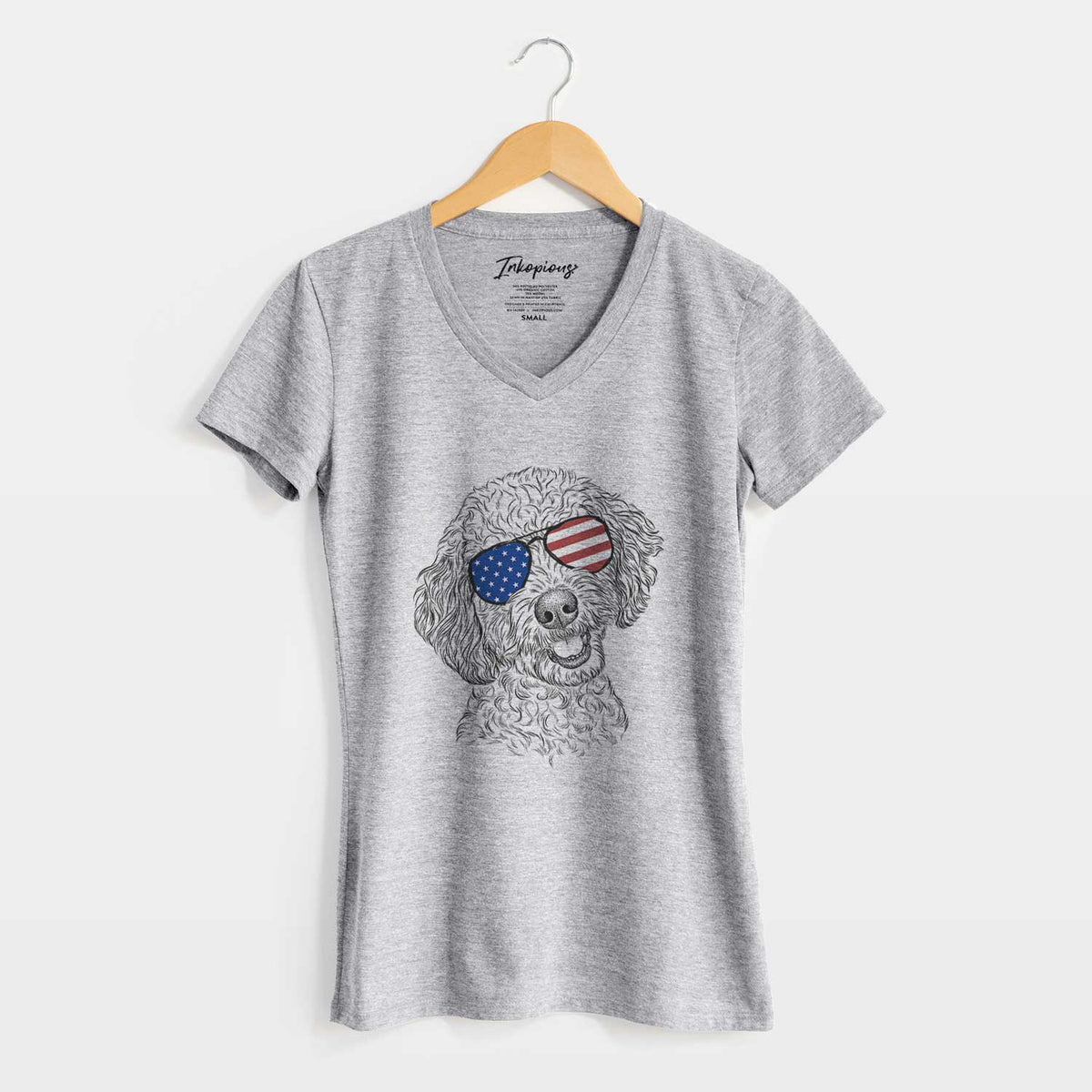 USA Gizmo the Goldendoodle - Women&#39;s Perfect V-neck Shirt