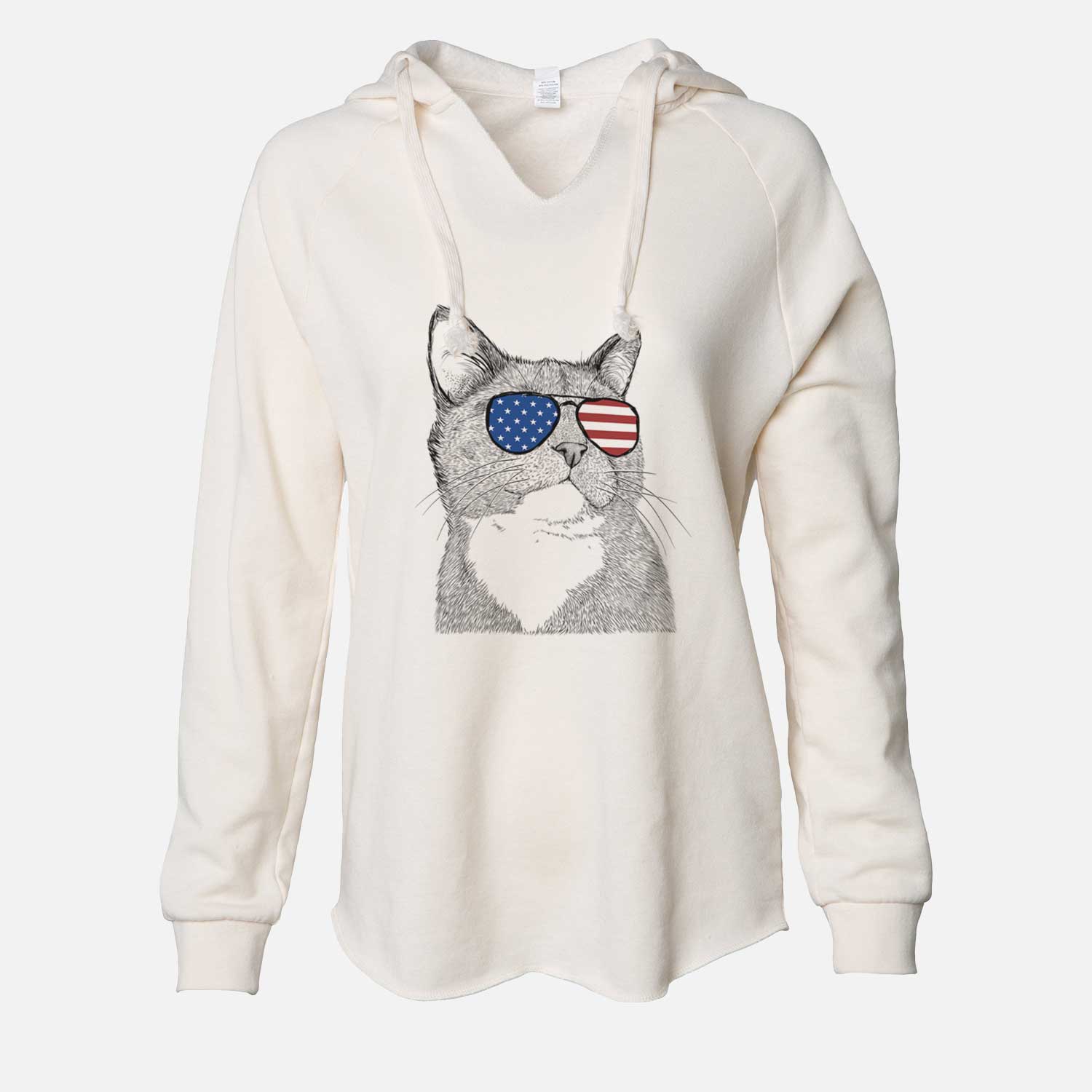 USA Gizmo the Grey Cat - Cali Wave Hooded Sweatshirt
