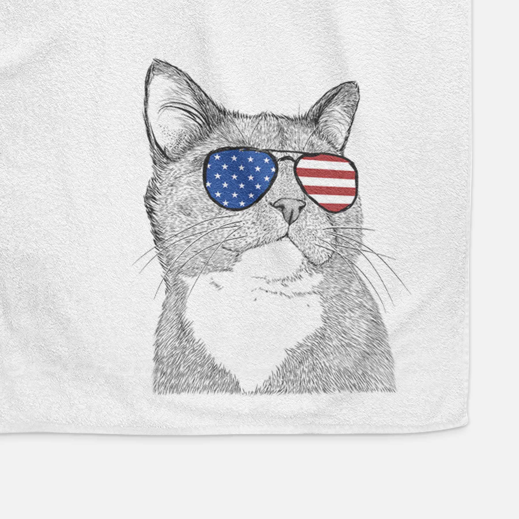 Gizmo the Grey Cat Decorative Hand Towel