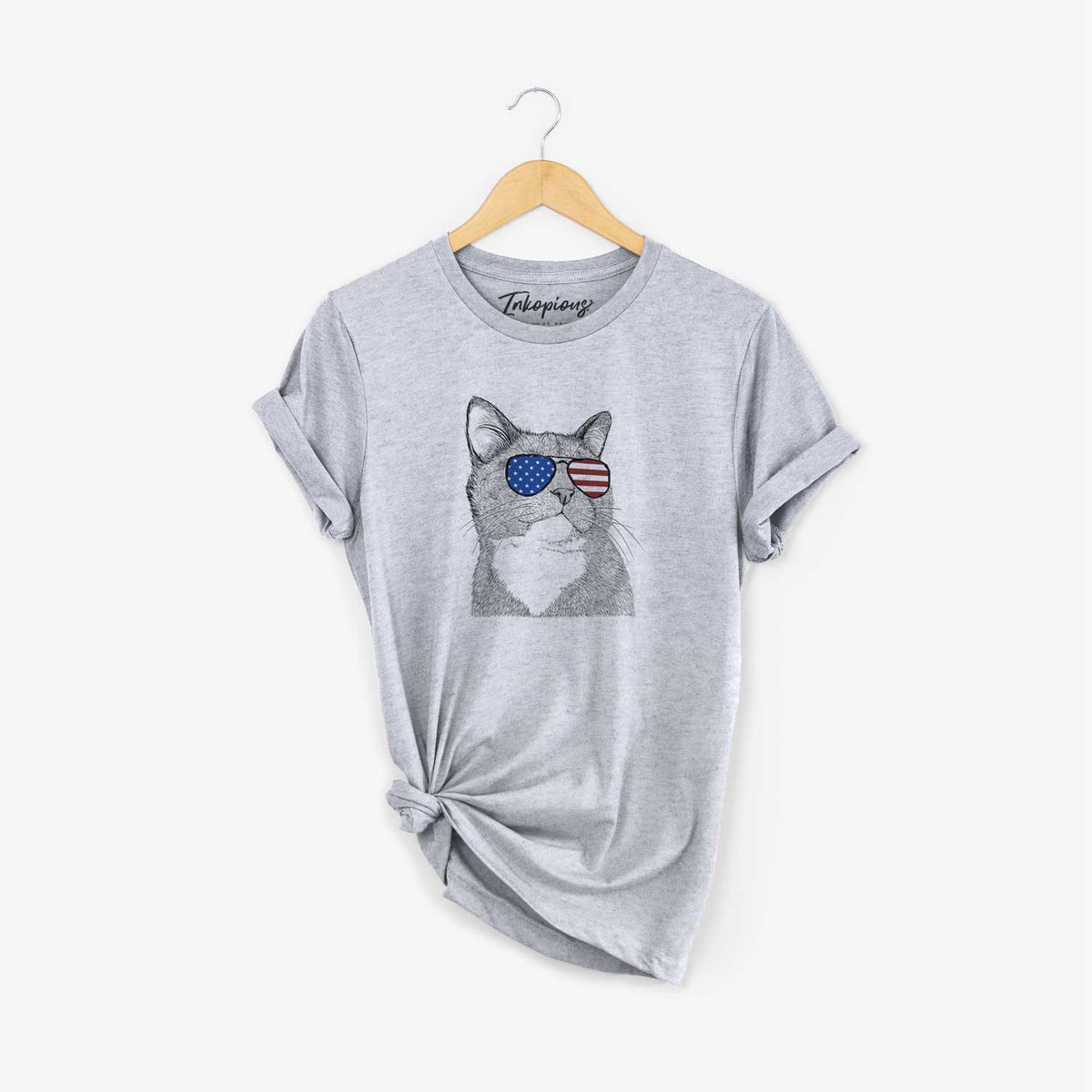 USA Gizmo the Grey Cat - Unisex Crewneck
