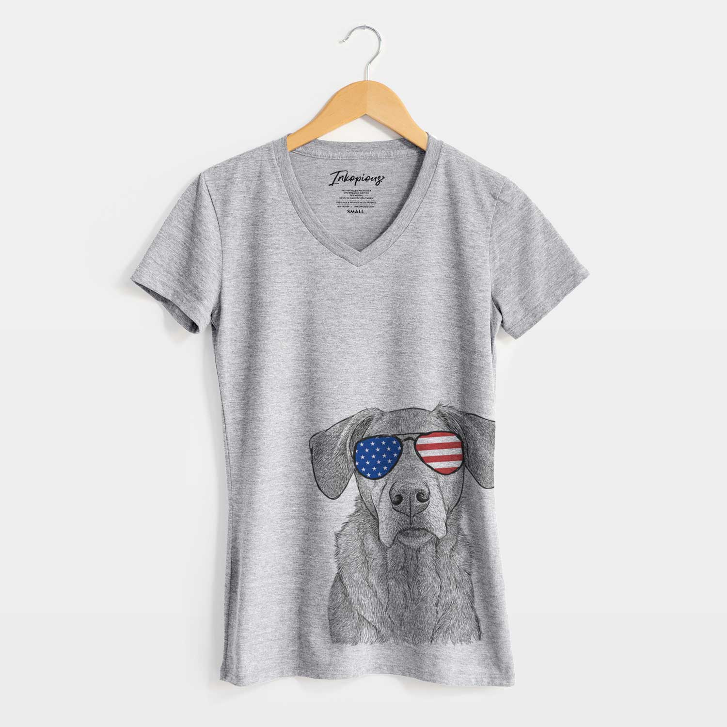 USA Gravy the Plott Hound Beagle Mix - Women's Perfect V-neck Shirt