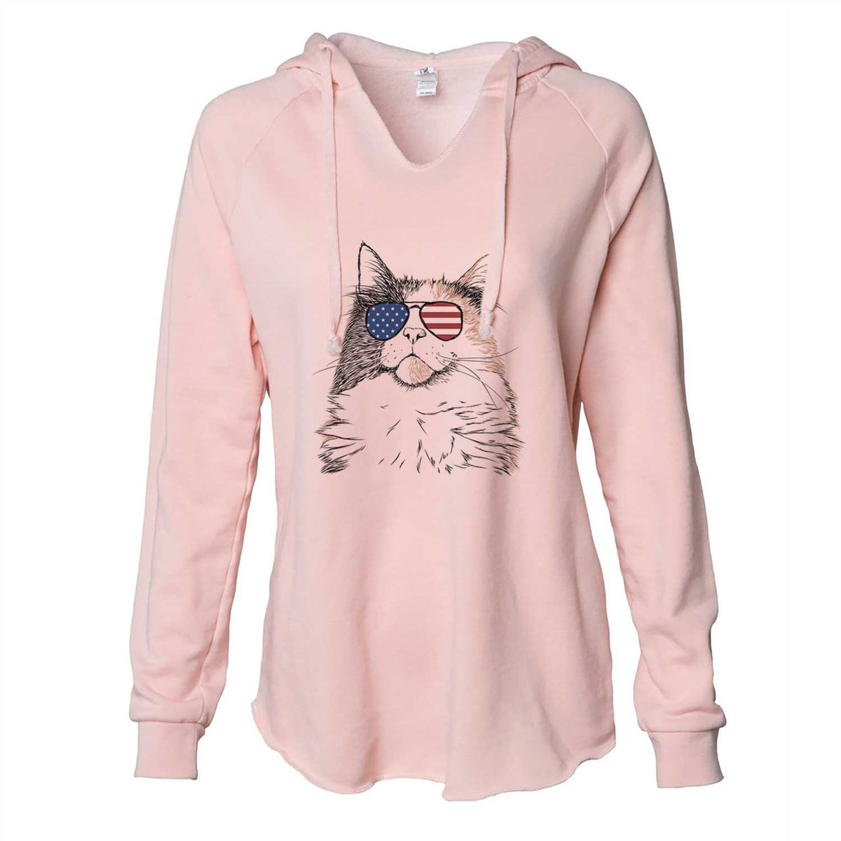USA Greta the Calico Cat - Cali Wave Hooded Sweatshirt