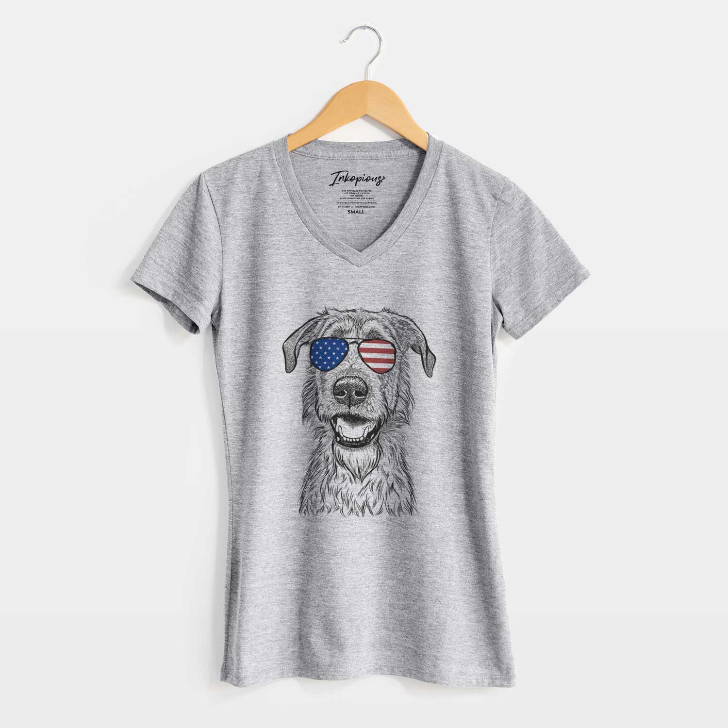 USA Griffin the Irish Wolfhound - Women's Perfect V-neck Shirt