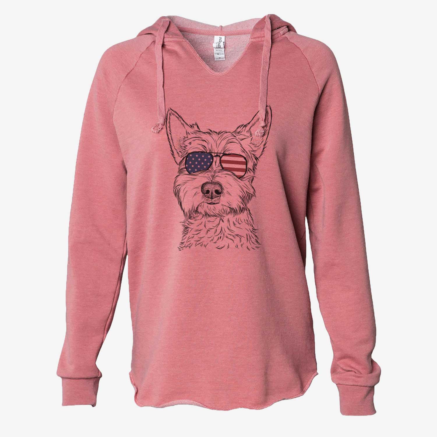 USA Grizel the West Highland Terrier - Cali Wave Hooded Sweatshirt