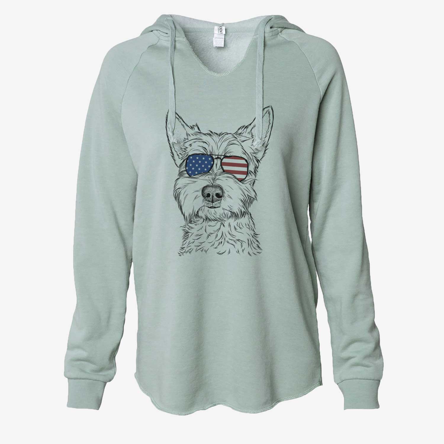 USA Grizel the West Highland Terrier - Cali Wave Hooded Sweatshirt