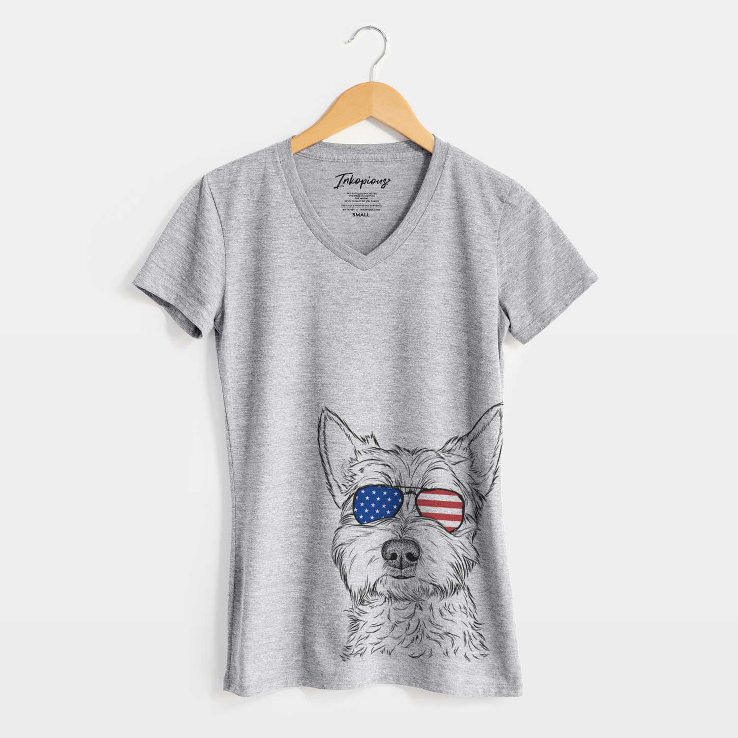 USA Grizel the West Highland Terrier - Women's Perfect V-neck Shirt