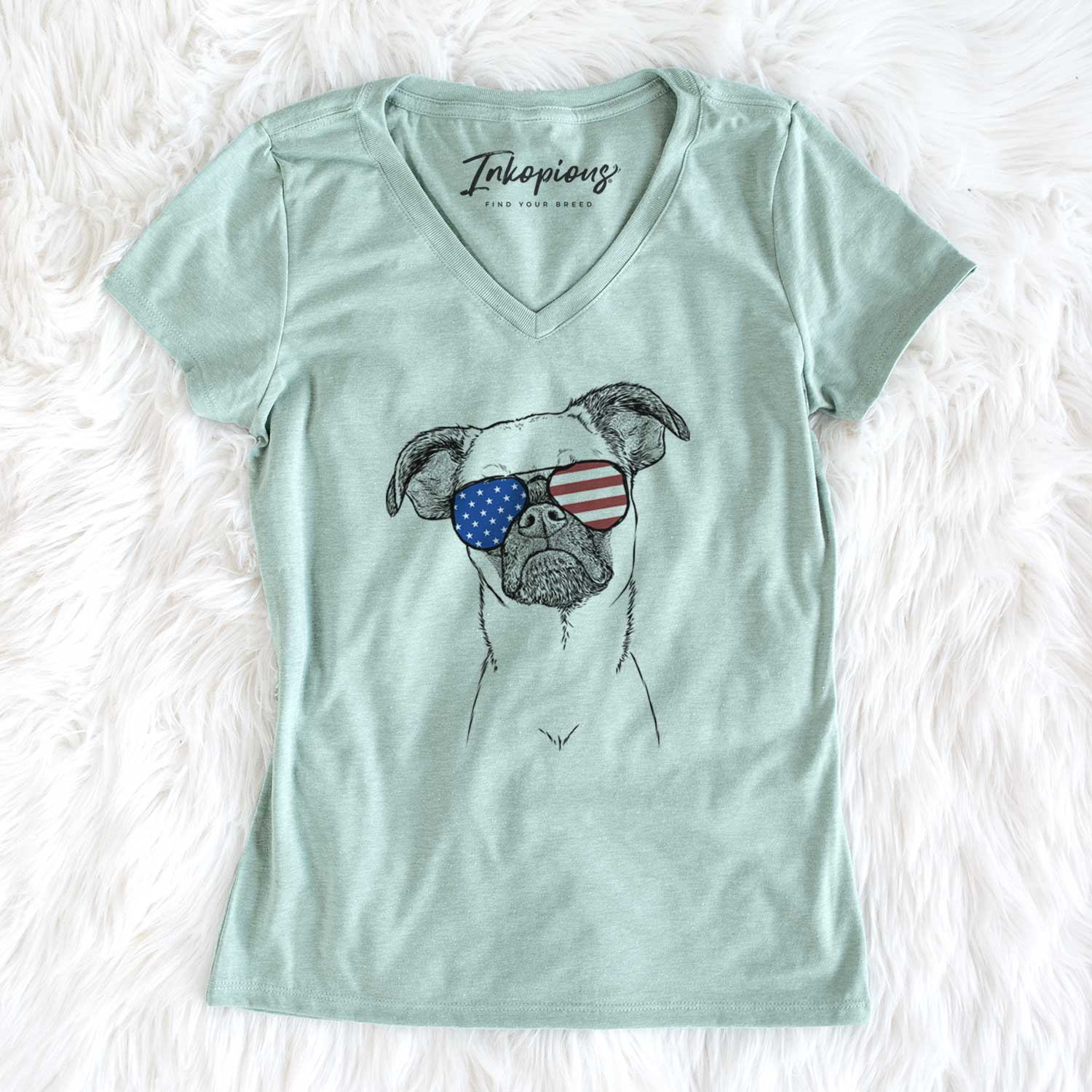 USA Groot the Brussels Griffon - Women's Perfect V-neck Shirt