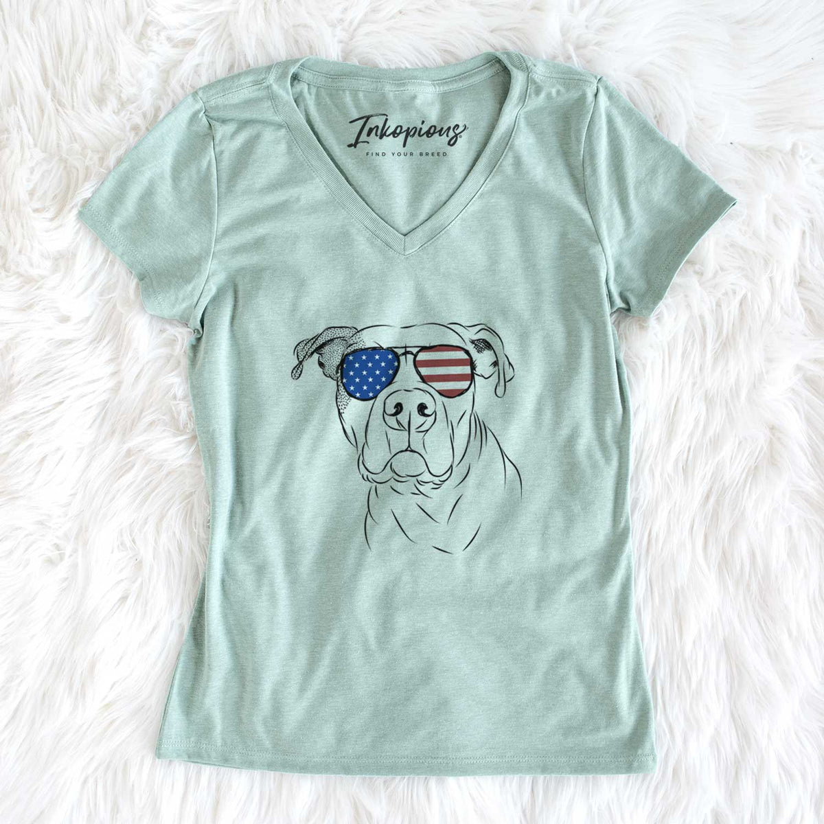USA Gummy the Pitbull - Women's Perfect V-neck Shirt