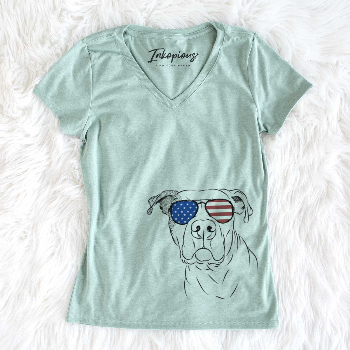 USA Gummy the Pitbull - Women's Perfect V-neck Shirt