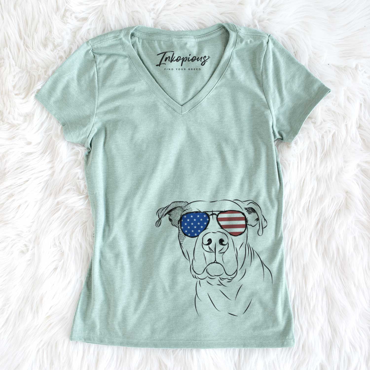 USA Gummy the Pitbull - Women's Perfect V-neck Shirt
