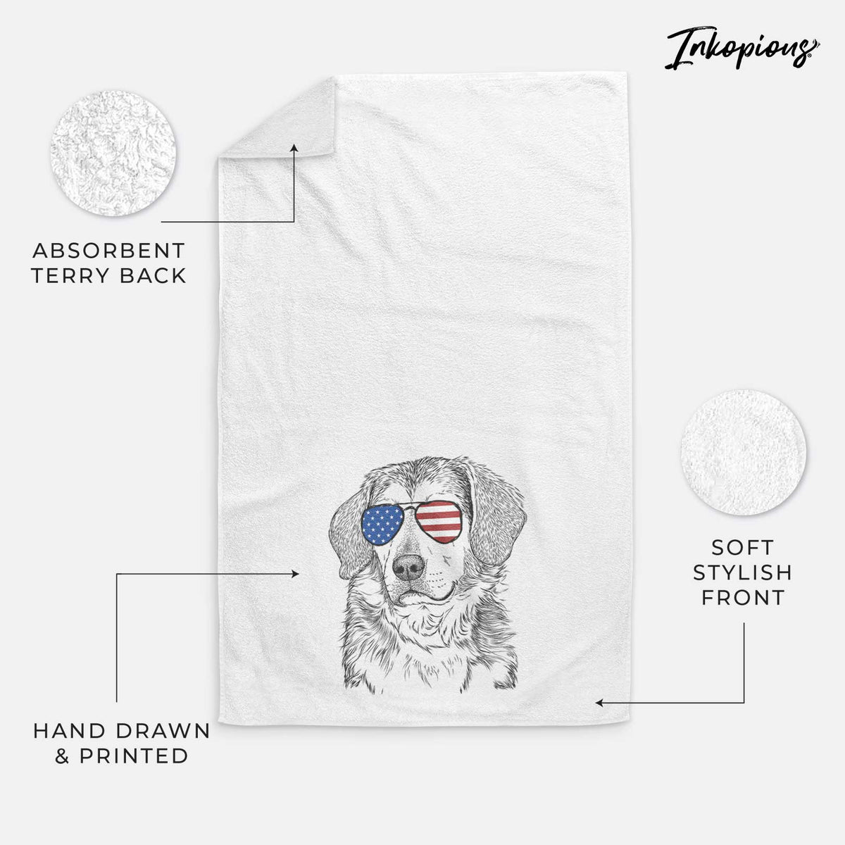 Gunner the Beagle Mix Decorative Hand Towel