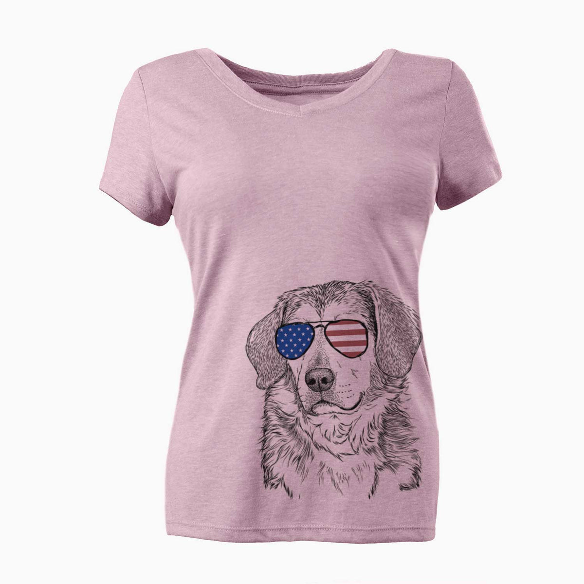 USA Gunner the Beagle Mix - Women's Perfect V-neck Shirt