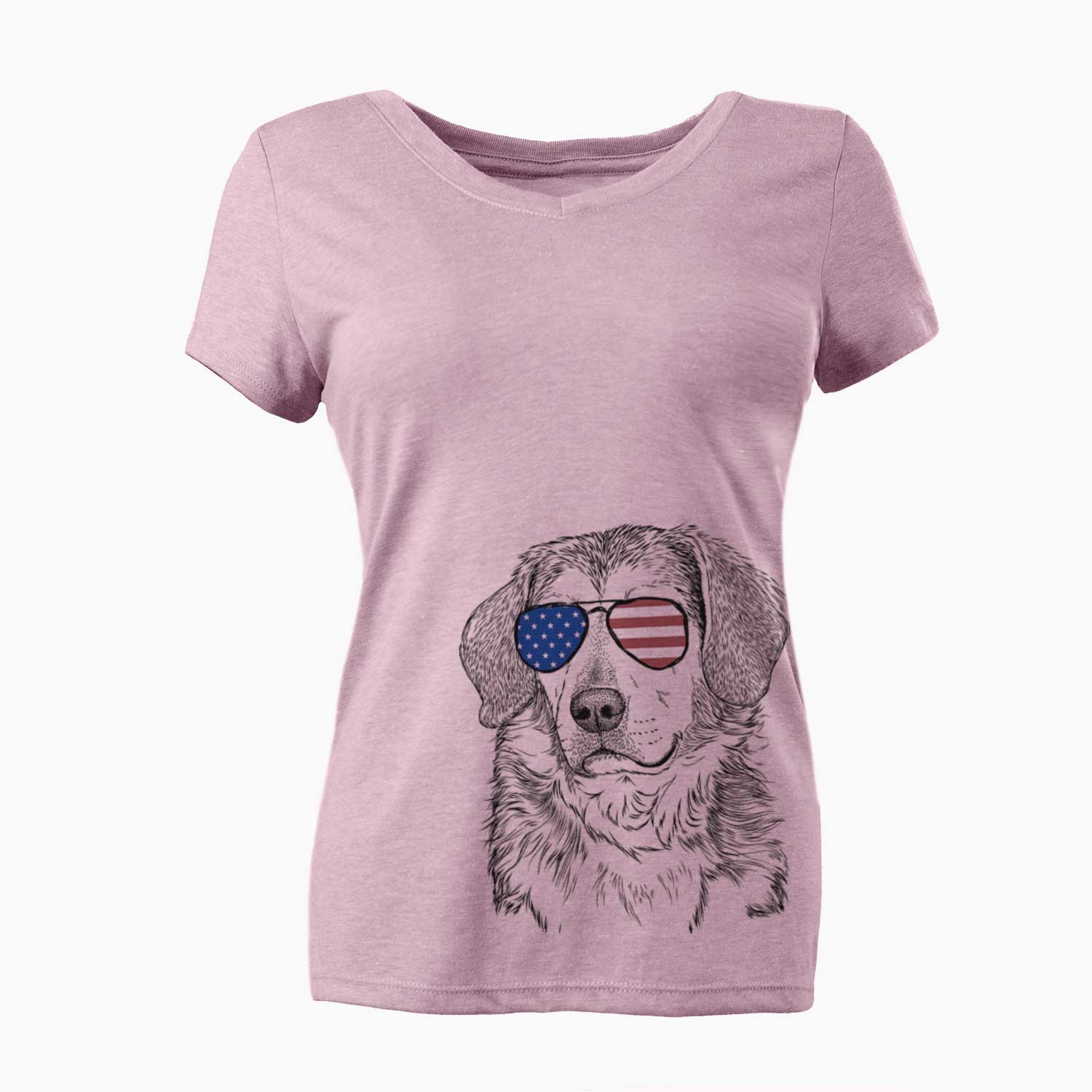 USA Gunner the Beagle Mix - Women's Perfect V-neck Shirt