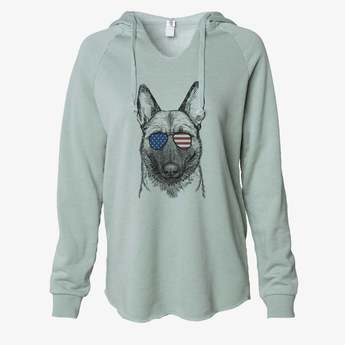 USA Gunther the Belgian Malinois - Cali Wave Hooded Sweatshirt