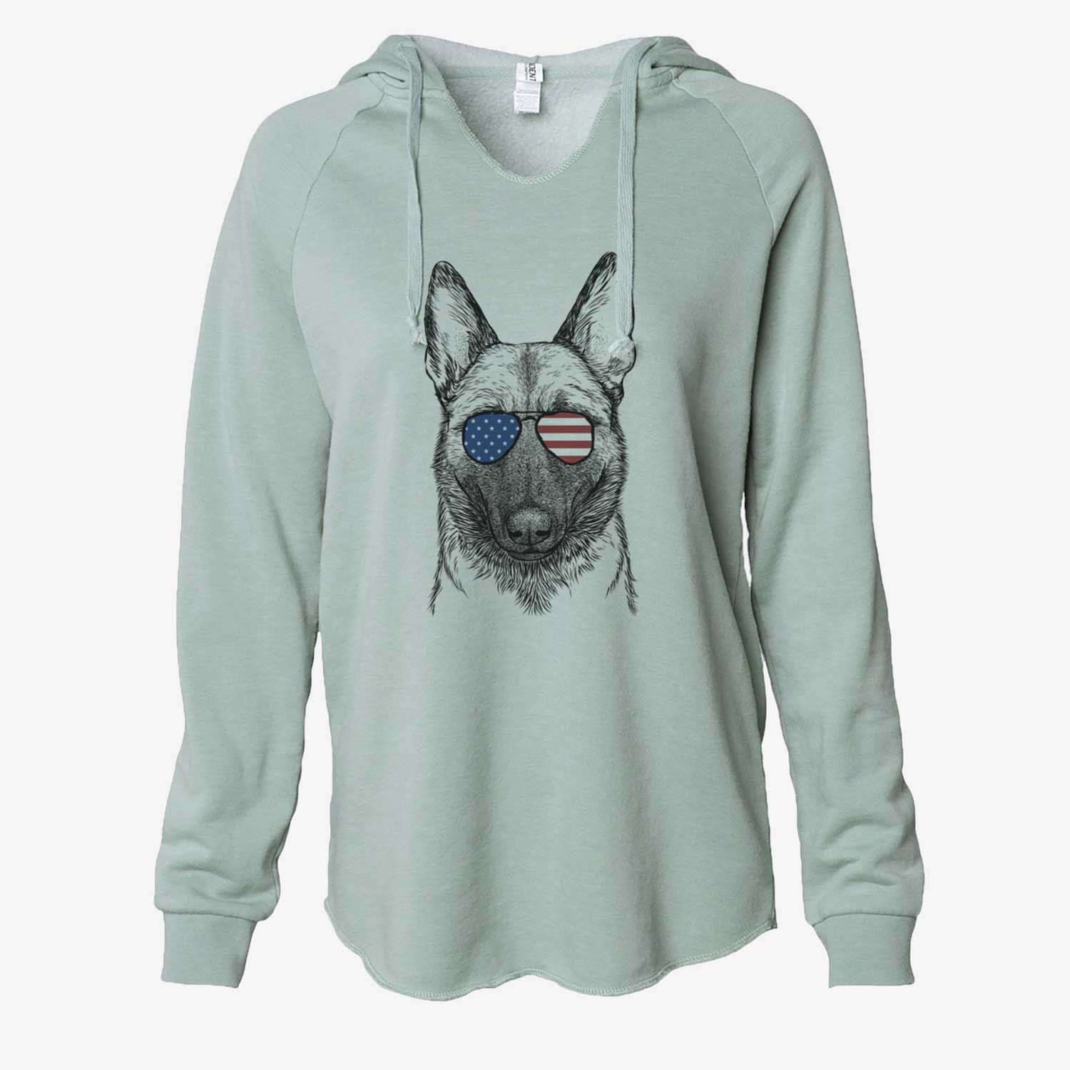 USA Gunther the Belgian Malinois - Cali Wave Hooded Sweatshirt